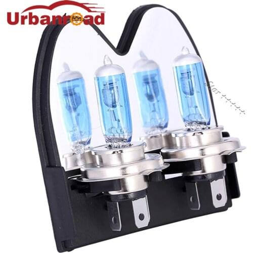 2Pcs H4 100W super white 6000K 12V Halogen Low Beam Light Auto Headlight Bulbs Lamp