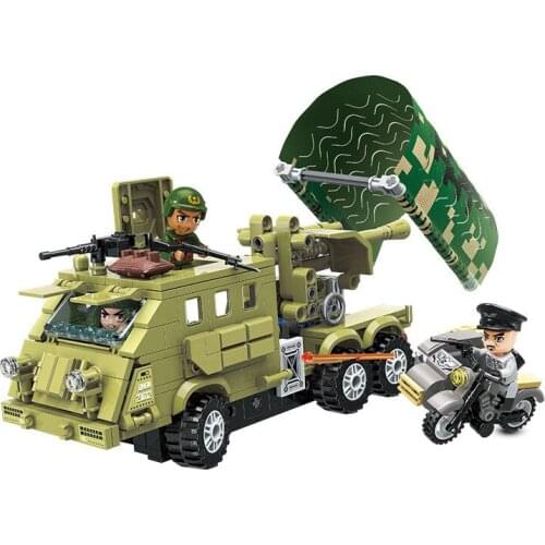 388pcs Enlightenment 21012 Military Series Anti-Ambush Armored Vehicle Assembly Model Boy Assembly Building Block Toy Gifts