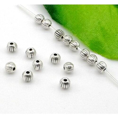 Free Ship 1000Pcs Tibetan Silver Spacer Beads For Jewelry Making 4x4mm