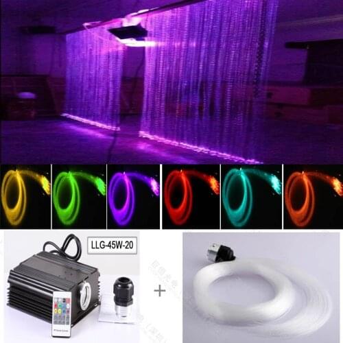 Safely non-electricity Fiber optic led twinkling stars led waterfall curtain lights