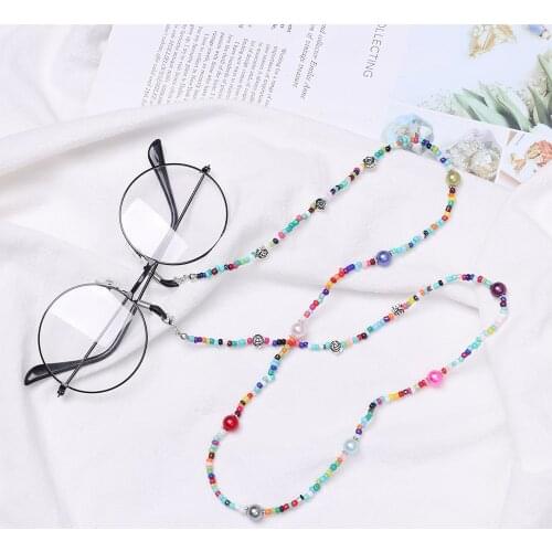 1pc New Fashion Women glass Beaded Eyeglass Chains Sunglasses Reading Glasses Chain Eye wear Cord Holder neck strap Rope