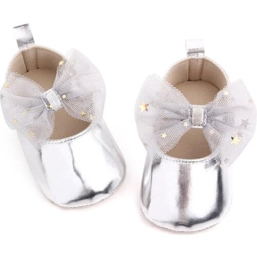 Spring Baby Shoes PU Leather Newborn Boys Girls Shoes First Walkers Princess Bowknot Baby Prewalker