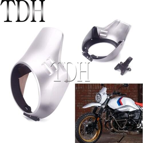 For BMW R nineT Urban G/S Scrambler Cafe Racer Retro Front Cowl Headlight Fairing Wind Screen Motorcycle Accessories 2016-2019