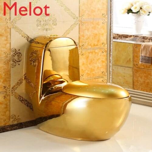 European Golden Egg Toilet Deluxe Super Swirling Water-saving Color Quilting Creative Pumping Wall Toilet