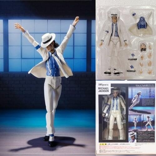 SHF Michael Jackson Figure Smooth Criminal Moonwalk Action Figure Collection Model Collectable Model Toy