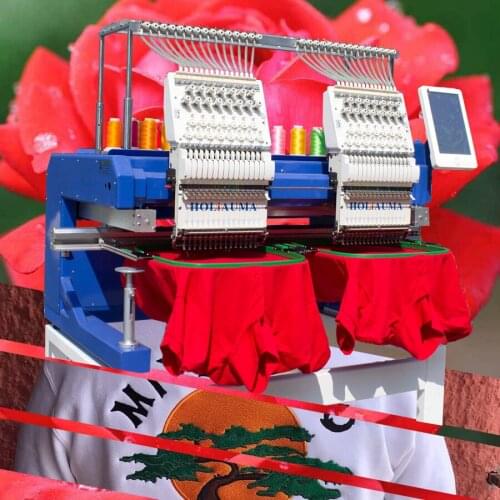HO1502 holiauma embroidery machine top china supply 2 head embroidery machine computer high speed computer embroidery machine