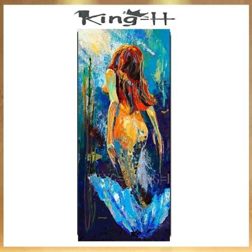 Sexy Woman Portrait Oil Painting Art 100% Hand-painted Modern Bedroom Decoration Piece Canvas Wall Art Figure Picture Free Ship