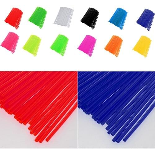 Wheel Spoke Wraps Skins Coat Trim Cover Pipe Motorcycle Motocross Dirt Bike