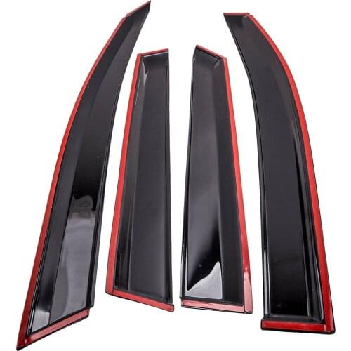 4 pieces Window Visor Sun Rain Guards Dark Smoke fit 05-07 For Honda Odyssey Slim Style Acrylic Window Visors