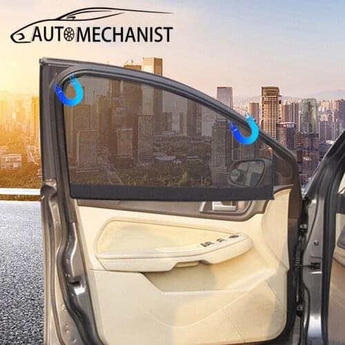 Magnet Side Window Curtain For Car Sun Shade Cover UV Protection Car Mesh Sunshade Curtains Auto Sun Protection Accessories
