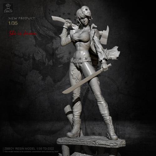 1/35 Resin Figure Kits Jason Womens Edition Resin Soldier Model Self-assembled TD-2322