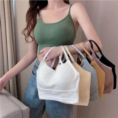 Back Underwear Student Korean Camisole Women Tube Top Wrap Bra No Steel Ring Sexy Inner Outer Wear Harajuku Fashion Bras Tops