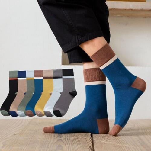 10 Pairs Socks Men Business Luxury Pack Socks for Men Set Mens Original Gifts Week 7 Days Cotton Harajuku Golf Socks EU 39-44