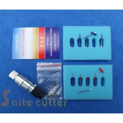 Graphtec CB09 Silhouette Cameo Craftrobo Holder +5pc 45+ 5pc 60 Degree Cutting Plotter Knife CB09U Vinyl Cutter Blades