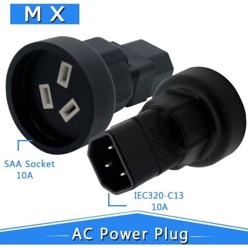 IEC320 C14 to is PDU IEC 320 C14 Plug Converter for SAA 3 pin Female Power Adapter