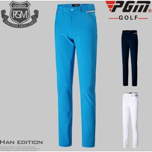 Pgm Boys Golf Pants Slim Thin Summer Golf Sport Leisure Trousers High Elastic Children Golf Pant Quick Dry Trousers AA51878
