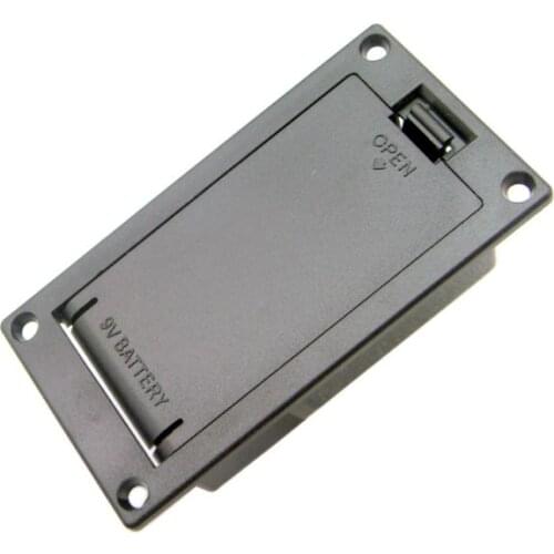 1pc 9v Flat Guitars Bass Battery Holder Cover Box Container Instruments Accs
