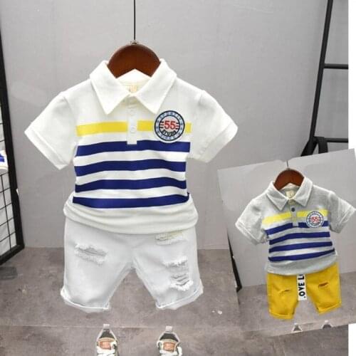 Children Clothes 2019 Summer Baby Boys Clothes Shirt+Shorts Outfit Kids Clothes Boys Sport Suit Toddler Boys Clothing Sets