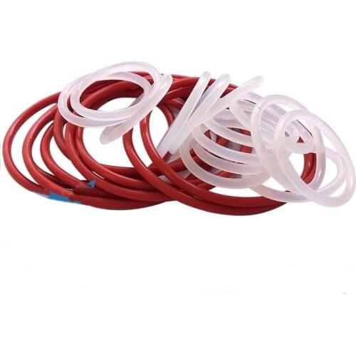 10pcs Red/White VMQ Silicone O Ring Gasket CS1.8mm OD29/30/31.5/32.5/33.5/34.5/35.5/36.5/37.5mm Food Grade O-Ring Seal Washers