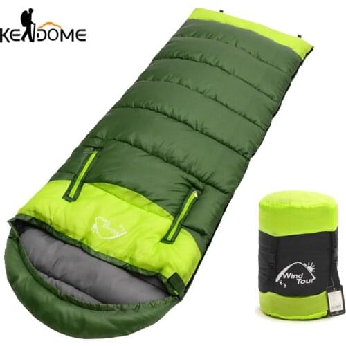 Outdoor Camping Sleeping Bag Ultralight Spliced Double Persons Sleep Bags Portable Travel Envelope Hiking Tourism Bag XA312D