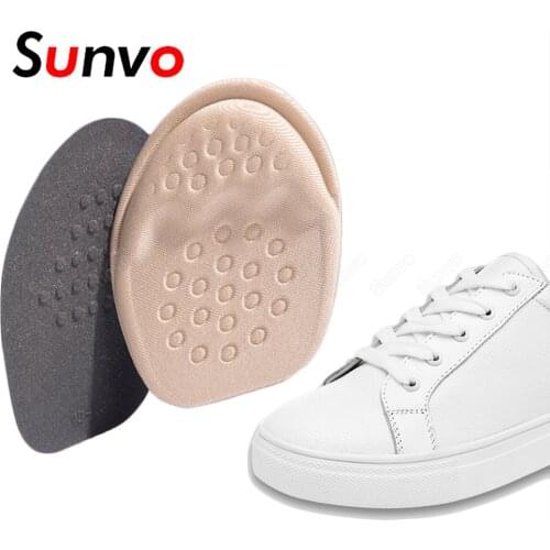 Sunvo Women Anti Slip Forefoot Insoles for High Heels Shoes Size Reducer Foot Toe Pad Shoe Filler Inserts Pain Relief Cushion