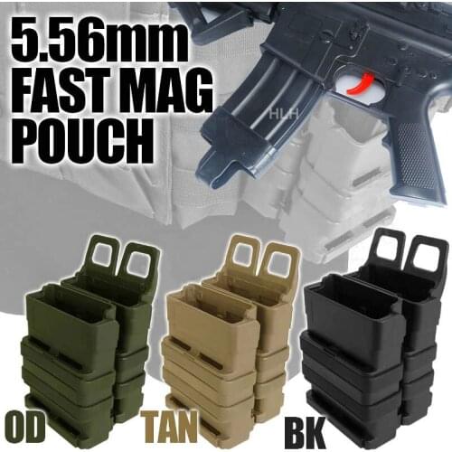Tactical 5.56 Magazine Pouch Molle Quick System Module Combination Attach Pouch For M4 / 16 Magazine Assist