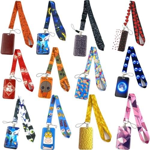 Creative Lanyard Card Holder Student Hanging Neck Phone Lanyard Badge Subway Access Cards Holder Accessories