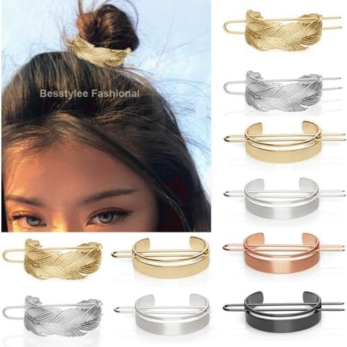 Minimalist Alloy Round Top Hairpin Cage Holder Cage Fashion Hair Clips Hair Stick Women Girl Hair Jewelry Hair Accessories