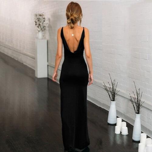 V-Neck Dress Womens Slim Split-Split Dresses Sleeveless Backless Sexy Nightclub With Fashionable Evening Clothes Womens