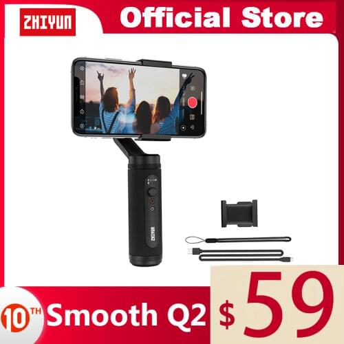 ZHIYUN Official SMOOTH Q2 Phone Gimbal 3-Axis Pocket Size Handheld Stabilizer for iPhone/Samsung/Huawei Smartphones VS Osmo