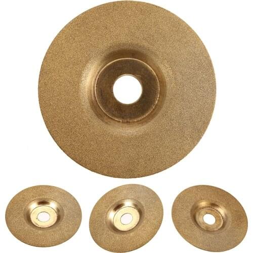 1pc 4inch Diamond Coated Grinding Wheel Disc for Angle Grinder Stone Sharpener Glass Grinding Cutter Rotary Tool 100mm*16mm Gold