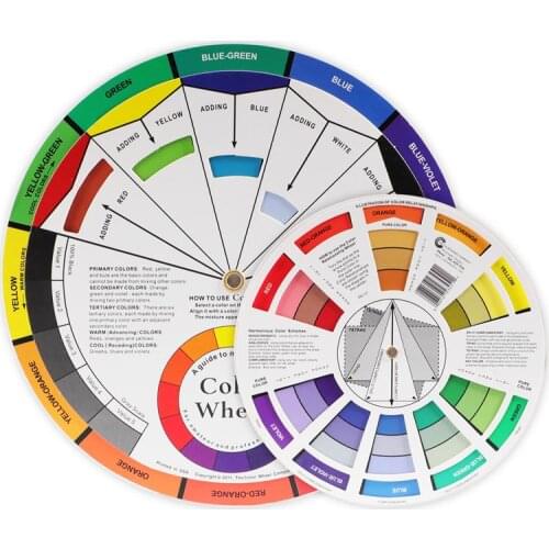 1pc or 2pcs12 Color Wheel Tattoo Supply Ink Chart Paper Accessories Professional Equipment Permanent Makeup Pigments Wheel