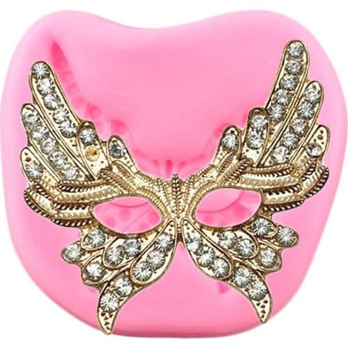 3D Mask Face Silicone Mold DIY Party Cupcake Topper Fondant Cake Decorating Tools Jewelry Resin Clay Candy Chocolate Moulds