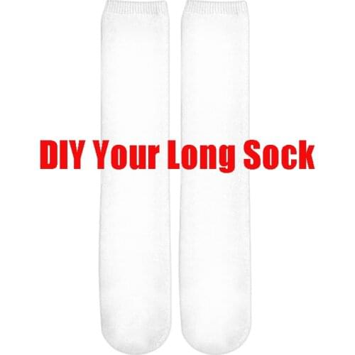 3D Print DIY Custom Design Men/Women Tall socks Drop Shipping Long crew sock Wholesalers Suppliers Diy any colors any pattern