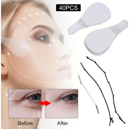 40Pcs Invisible V-Shape Face And Neck Lifting Stickers Slimming Face Lifting Tools Lines Neck Chin V Face Shape Lifting Tapes