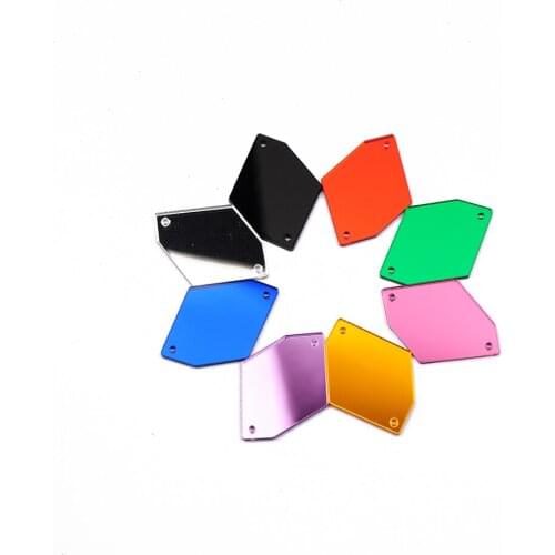 Different Colors Cosmic 30pcs Acrylic Mirror Sew On Rhinestones Acryl Mirror Sew On Stones Strass Garment Clothing decoration