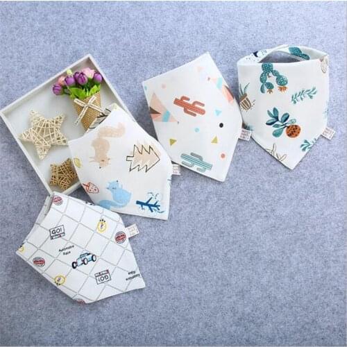 Cotton Bandana Bibs Baby Babador Feeding Smock Infant Burp Cloths Baby Eating Accessory Soft Baby Stuff
