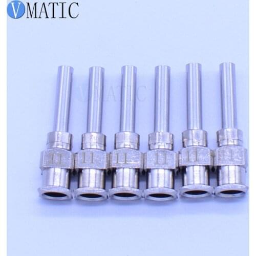 Free Shipping 12Pcs 0.5'' Tip Length 11G Glue Dispensing Stainless Steel Needle 1/2 Inch