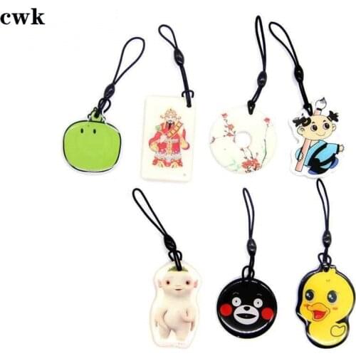 Multiple Patterns 125KHz T5577 EM4305 ID Writable Rewritable Keyfobs RFID Card Tag Waterproof Key Ring Tags Access Control Card