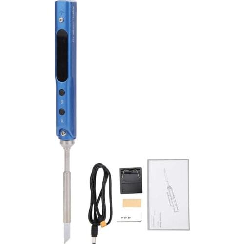 Electric Soldering Iron Set Mini Digital Display Temperature Adjustable SQ-001 Blue Soldering Iron Weldding Tool New