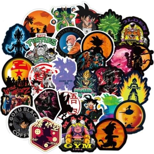 Classic Anime Wallpaper Goku Gohan Manga Boy Water Skateboard Trolley Case Sticker Notebook Graffiti Decoration Car Wholesale