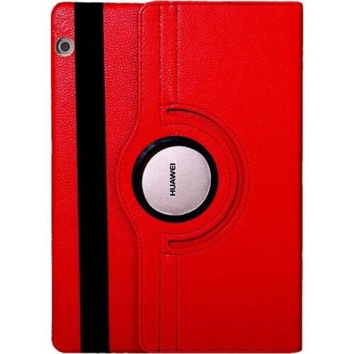 360 Degree Rotating Litchi Flip Stand Leather Magnet Cover Funda Case For Huawei MediaPad T5 10 AGS2-W09/L09/L03/W19 +Film +Pen