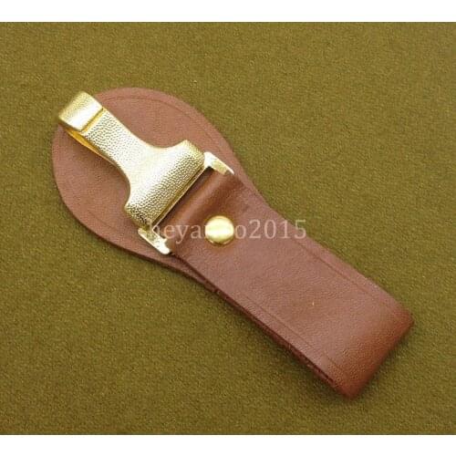 WWII WW2 GERMAN ARMY BROWN LEATHER BELT LOOP STRAPS LOOP WITH DAGGER SNAP HOOK - World military Store