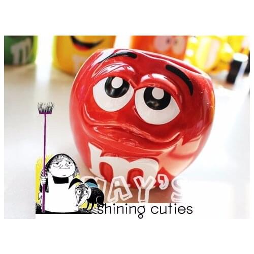 M&MS Cartoon Mug Chocolate Beans Mug 600ml Genuine M Beans Ceramics Coffee Milk Cups Breakfast Cup Drinkware Drop Shipping