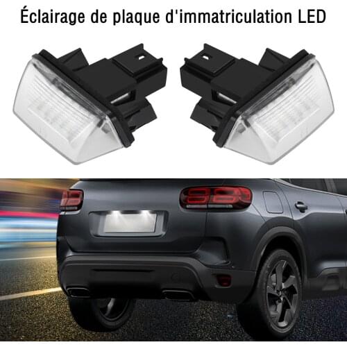 2Pcs LED 18SMD License Number Plate Lights Lamp For Citroen C3 C4 C5 Berlingo Saxo Xsara Picasso