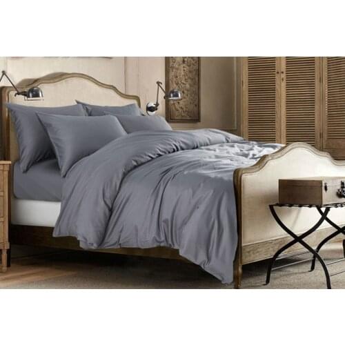 100% Tercel 600 TC Super King Size Light gray Ivory Beige Wine red Colors Flat Fitted Sheets Duvet Cover N pcs Set Customize