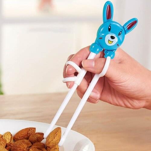 Beginner Chopsticks Plastic 1Pair Children Tableware Cartoon Kids Training Helper Baby Learning Training Chopsticks Portable