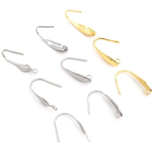 Never Fade) 20*10mm 20pcs/Lot 316 Stainless Steel Gold Plated High Quality Earring Hooks Wire Settings Base Settings Whole Sale