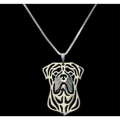 Wholesale Unique Handmade Boho Chic Bull Mastiff Necklace Female/Male Gift Necklace--12pcs/Lot