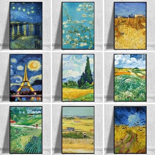 Pastoral Scenery Canvas Oil Painting HD Print Modern Living Room Bedroom Mural Black and White Mural Farmhouse Decoration